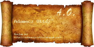 Adamecz Ottó névjegykártya